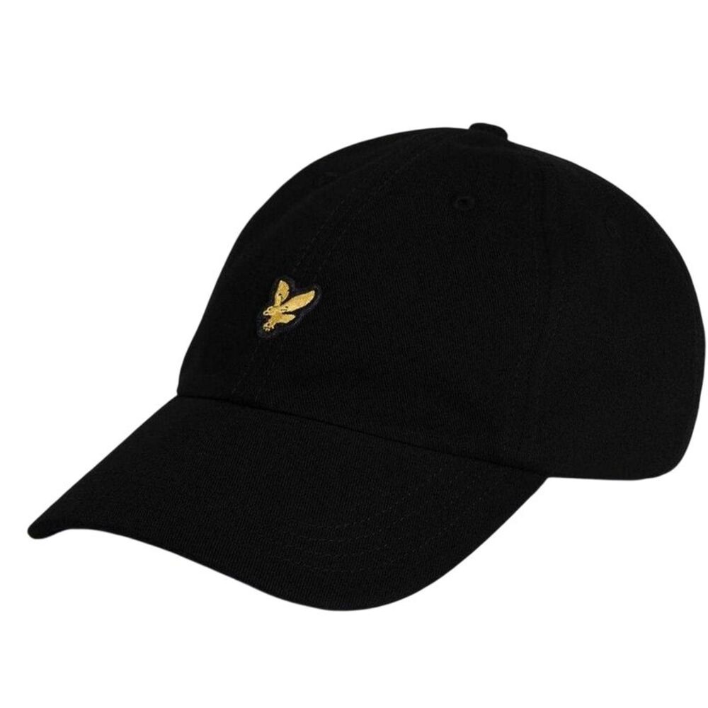 Lyle & Scott Mens Logo Curved Peak Dad Hat / Jet Black